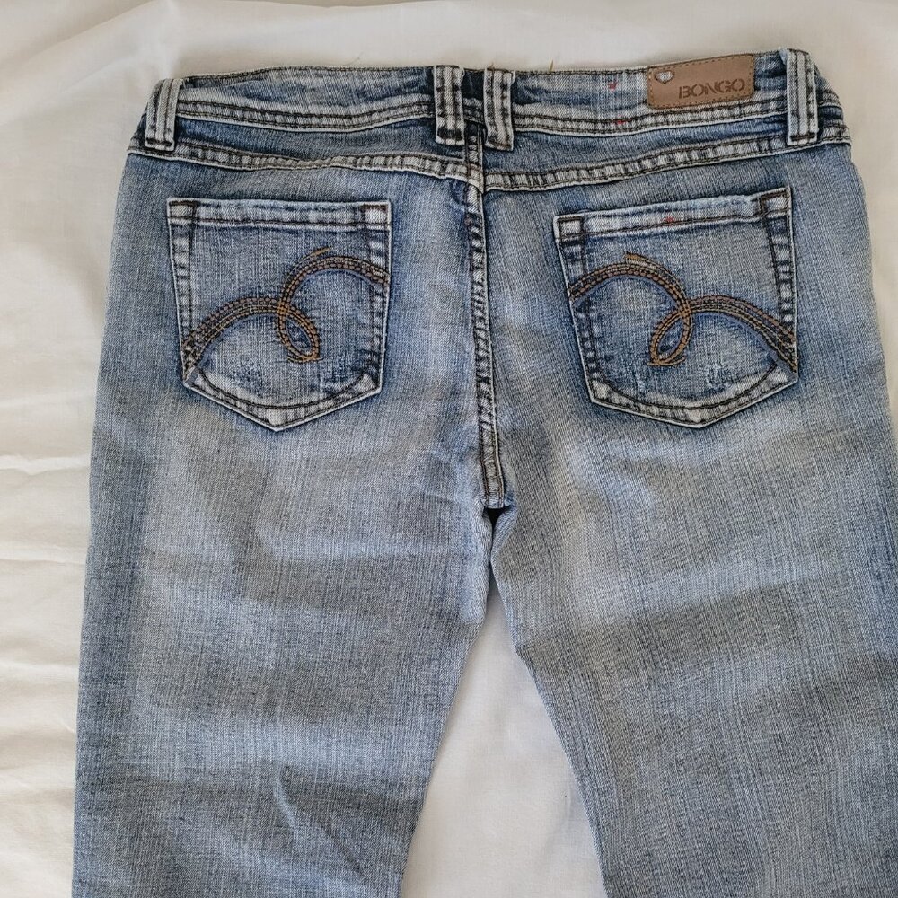Bongo Jeans Faded Blue Low Rise Flirty Boot Cut Size 13 Womens Juniors